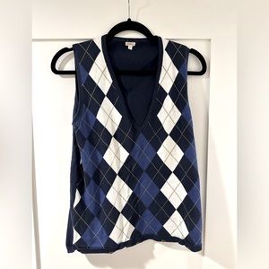 JCrew plaid sweater vest